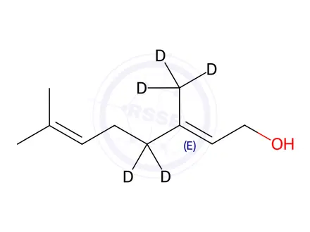 Chemical structure of Geraniol-D5
