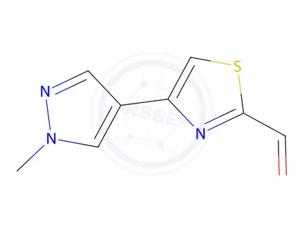 Chemical structure of 4-(1-Methyl-1h-pyrazol-4-yl)-1,3-thiazole-2-carbaldehyde