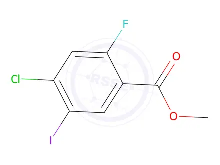 Chemical structure of 4-Chloro-2-fluoro-5-iodo-benzoic acid Methyl ester