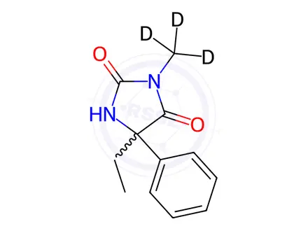 Chemical structure of rac Mephenytoin-d3
