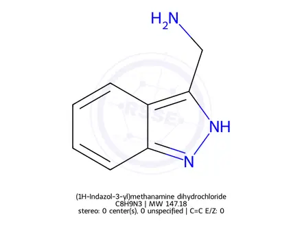Chemical structure of (1H-Indazol-3-yl)methylamine Hydrochloride