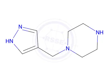 Chemical structure of 1-(1h-Pyrazol-4-ylmethyl)piperazine