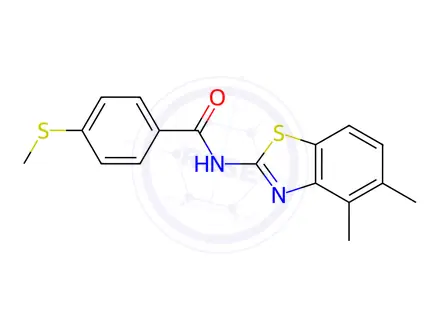 Chemical structure of N-(4,5-Dimethylbenzo[d]thiazol-2-yl)-4-(methylthio)benzamide
