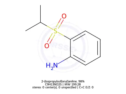 Chemical structure of 2-(Isopropylsulfonyl)aniline, 98%