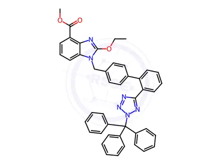 Chemical structure of Candesartan Methyl Ester N2-Trityl Analog