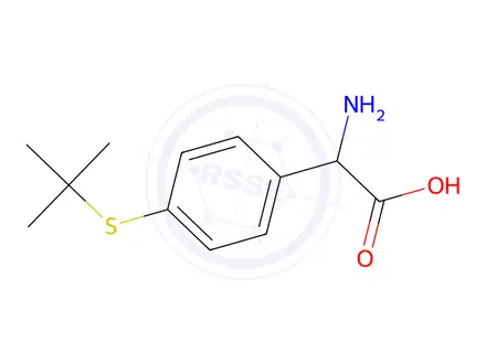 Chemical structure of Amino[4-(tert-butylsulfanyl)phenyl]acetic acid