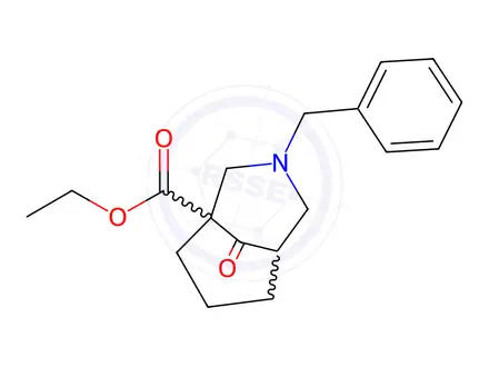 Chemical structure of Ethyl 3-benzyl-9-oxo-3-azabicyclo[3.3.1]Nonane-1-carboxylate