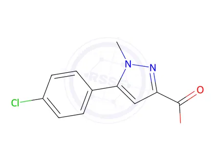 Chemical structure of 5-(4-Chlorophenyl)-1-methyl-1H-pyrazole-3-carboxylic acid