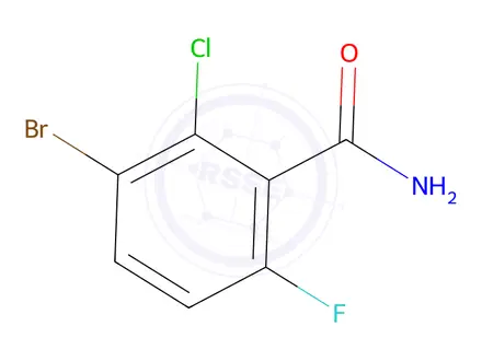 Chemical structure of 3-Bromo-2-chloro-6-fluorobenzamide