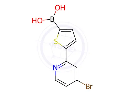 Chemical structure of (5-(4-Bromopyridin-2-yl)thiophen-2-yl)boronic acid