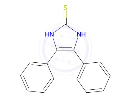 Chemical structure of 2H-Imidazole-2-thione, 1,3-dihydro-4,5-diphenyl-