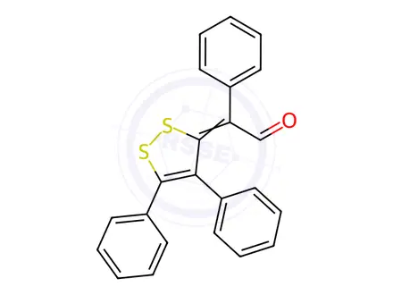 Chemical structure of α-(4,5-Diphenyl-3H-1,2-dithiol-3-ylidene)benzeneacetaldehyde