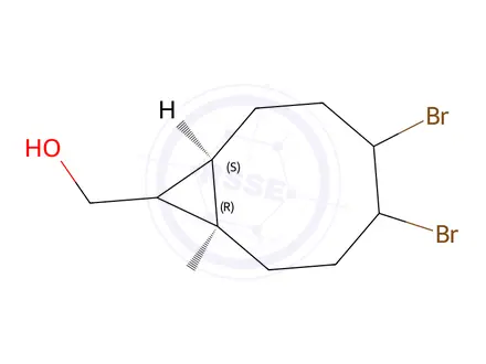 Chemical structure of rel-((1R,8S,9s)-4,5-Dibromobicyclo[6.1.0]nonan-9-yl)methanol