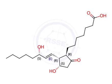 Chemical structure of 11-beta-Alprostadil