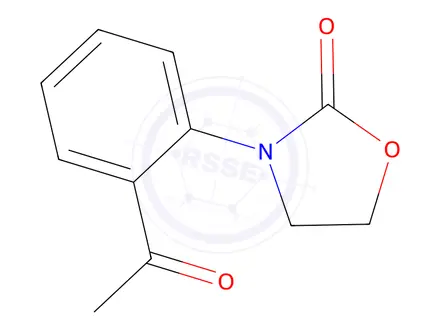 Chemical structure of 3-(2-acetylphenyl)-1,3-oxazolidin-2-one