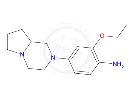 Chemical structure of 2-Ethoxy-4-{Octahydropyrrolo[1,2-A]Piperazin-2-Yl}Aniline