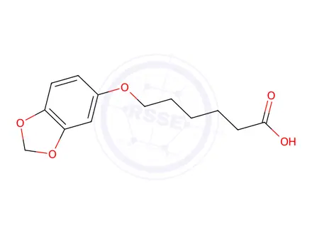 Chemical structure of 6-(Benzo[d][1,3]dioxol-5-yloxy)hexanoic acid