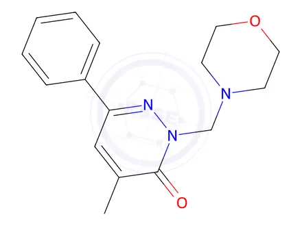 Chemical structure of 4-Methyl-2-morpholinomethyl-6-phenyl-3(2H)-pyridazinone