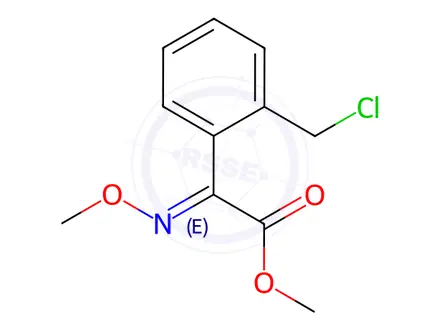 Chemical structure of Methyl (E)-2-(2-(chloromethyl)phenyl)-2-(methoxyimino)acetate