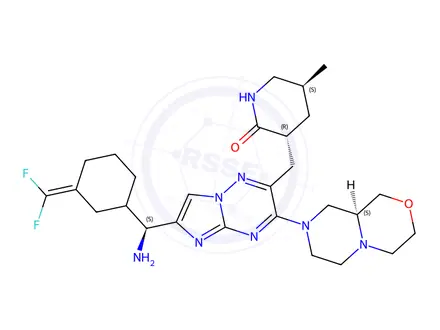 Chemical structure of 1-(4-Benzoylpiperazin-1-yl)-2-(1-(chloromethyl)-4-methoxy-7-(3-methyl-1H-1,2,4-triazol-1-yl)-1H-pyrrolo[2,3-c]pyridin-3-yl)ethane-1,2-dione