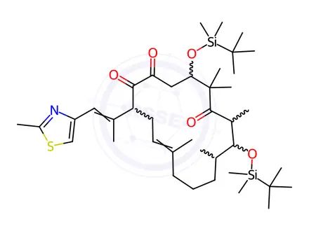 Chemical structure of (4S,7R,8S,9S,13Z,16S)-4,8-Bis-{[tert-butyl(dimethyl)silyl]oxy}-5,5,7,9,13-pentamethyl-16-[(E)-1-methyl-2-(2-methyl-1,3-thiazol-4-yl)ethenyl]oxocyclohexadec-13-ene-2,6-dione