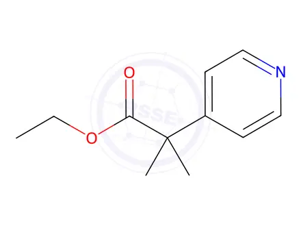 Chemical structure of ethyl 2-methyl-2-(pyridin-4-yl)propanoate
