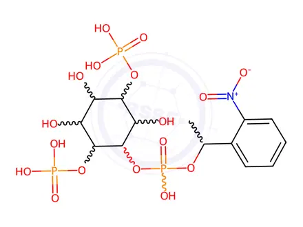 Chemical structure of inositol 1,4,5-trisphosphate 1-(2-nitrophenyl)ethyl ester