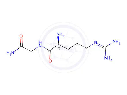 Chemical structure of H-Arg-Gly-NH2 · sulfate