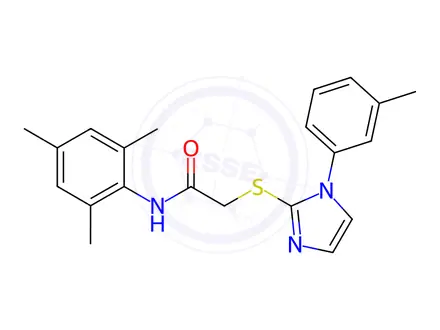 Chemical structure of N-Mesityl-2-((1-(m-tolyl)-1H-imidazol-2-yl)thio)acetamide