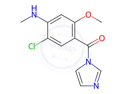 Chemical structure of (5-Chloro-2-methoxy-4-(methylamino)phenyl)(1H-imidazol-1-yl)methanone
