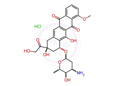Chemical structure of 11-Deoxy Doxorubicin (HCl salt)