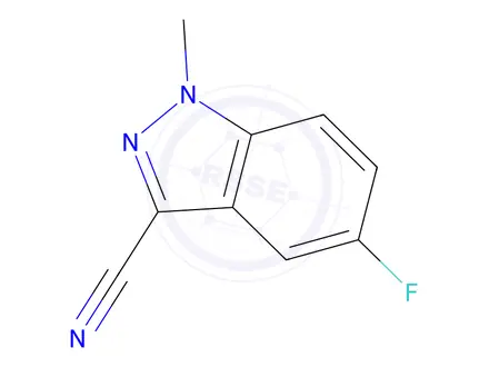 Chemical structure of 5-Fluoro-1-methyl-1H-indazole-3-carbonitrile