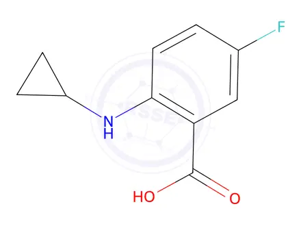 Chemical structure of 2-(Cyclopropylamino)-5-fluorobenzoic acid