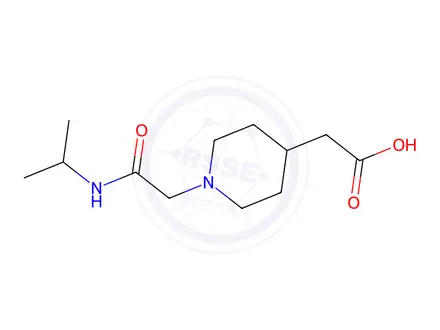 Chemical structure of 2-(1-{[(propan-2-yl)carbamoyl]methyl}piperidin-4-yl)acetic acid
