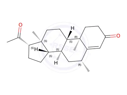 Chemical structure of 6β-Methylpregn-4-ene-3,20-dione