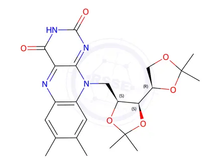 Chemical structure of Benzo[g]pteridine, riboflavin deriv.