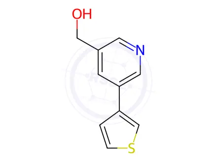 Chemical structure of [5-(thiophen-3-yl)pyridin-3-yl]methanol