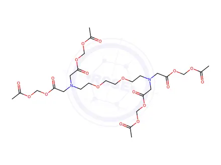 Chemical structure of 6,9-Dioxa-3,12-diazatetradecanedioic acid, 3,12-bis(2-((acetyloxy)methoxy)-2-oxoethyl)-, bis((acetyloxy)methyl) ester