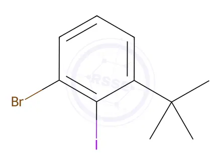 Chemical structure of Benzene, 1-bromo-3-(1,1-dimethylethyl)-2-iodo-