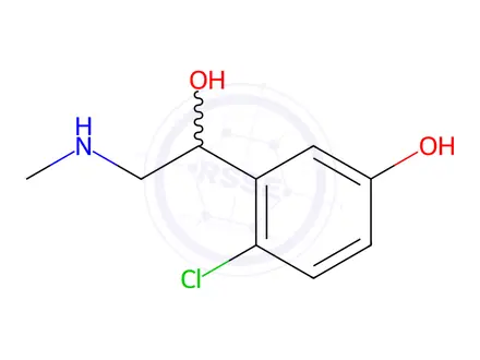 Chemical structure of 4-Chloro-3-(1-hydroxy-2-(methylamino)ethyl)phenol