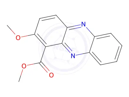Chemical structure of 2-Methoxy-1-phenazinecarboxylic acid methyl ester