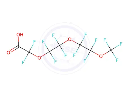Chemical structure of Perfluoro-3,6,9-trioxadecanoic acid Solution