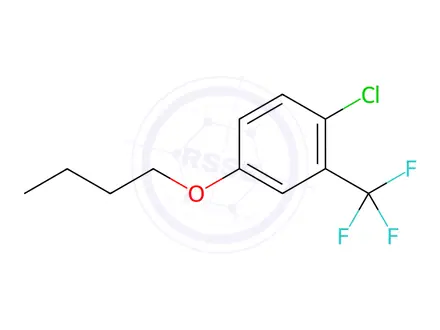 Chemical structure of Benzene, 4-butoxy-1-chloro-2-(trifluoromethyl)-
