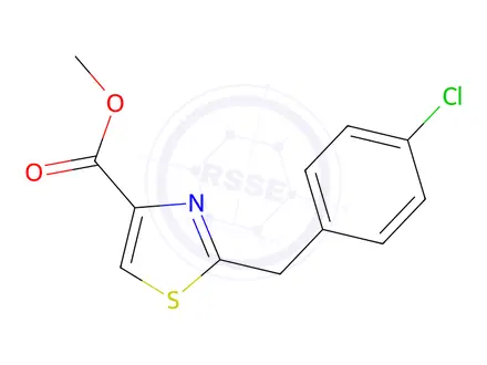 Chemical structure of MEthyl 2-[(4-chlorophenyl)methyl]-1,3-thiazole-4-carboxylate