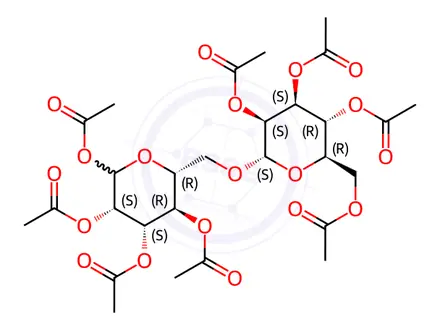 Chemical structure of Acetyl 6-O-(2,3,4,6-Tetra-O-acetyl-α-D-mannopyranosyl)-2,3,4-tri-O-acetyl-D-mannopyrannose