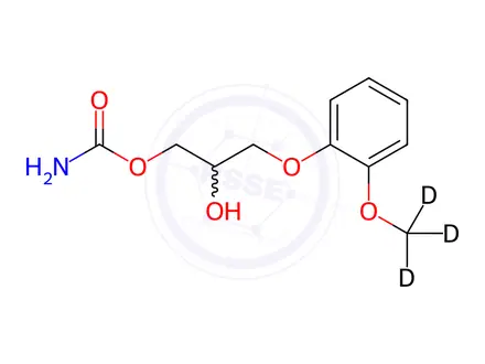 Chemical structure of (±)-Methocarbamol D3 (methoxyD3)