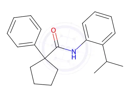 Chemical structure of n-(2-Isopropylphenyl)-1-phenylcyclopentane-1-carboxamide