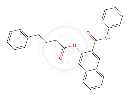 Chemical structure of 2-(Phenylcarbamoyl)naphthalen-1-yl 4-phenylbutanoate
