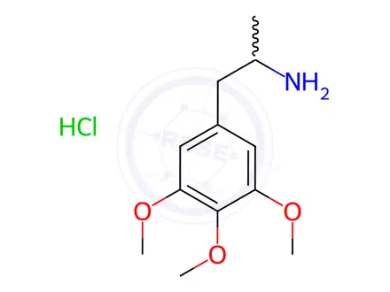 Chemical structure of 3,4,5-Trimethoxyamphetamine HCl