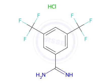 Chemical structure of 3,5-Bis(trifluoromethyl)benzamidine hydrochloride